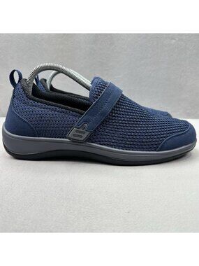 OrthoFeet Quincy 823 Womens Size 9.5 (B) Shoes Navy Suede Stretchable Comfort
